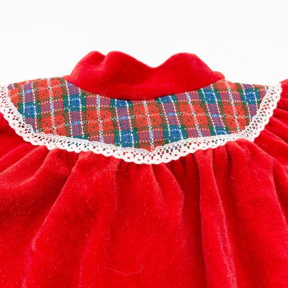 VTG Carters Toddler Size 4T Christmas Top Velour Holiday‎ Made IN USA Festive - Picture 6 of 8